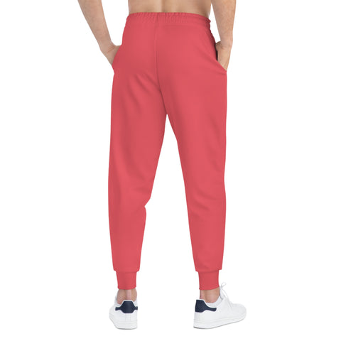 Unisex Athletic Joggers Pants (Coral)