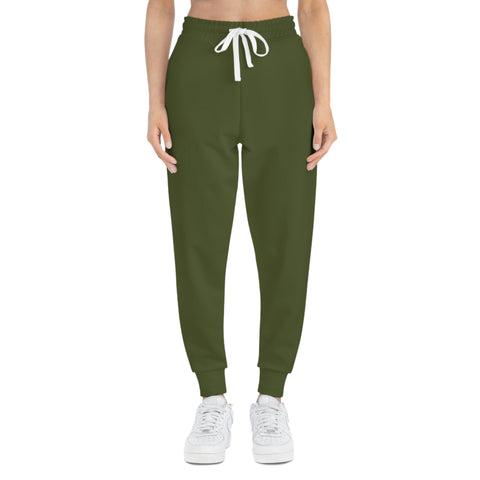Unisex Athletic Joggers Pants (Olive Green)